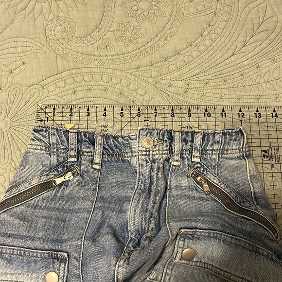 Free People We The Free 24 Denim Pocket / Zipper Skirt - Size 24 US - Picture 14 of 16
